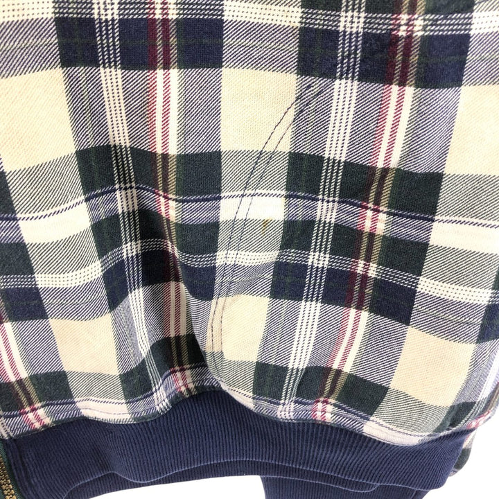 R AND Y SPORT Check Pattern Full-Zip Sweatshirt, Men's Size L (Full Zip) cotton multicolor Vintage Second Hand