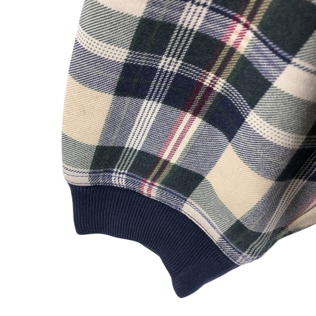R AND Y SPORT Check Pattern Full-Zip Sweatshirt, Men's Size L (Full Zip) cotton multicolor Vintage Second Hand