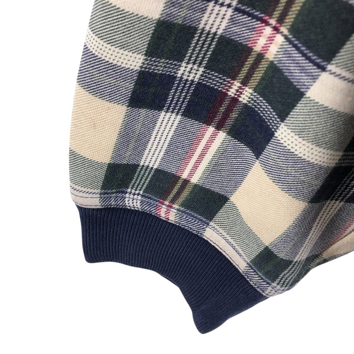 R AND Y SPORT Check Pattern Full-Zip Sweatshirt, Men's Size L (Full Zip) cotton multicolor Vintage Second Hand
