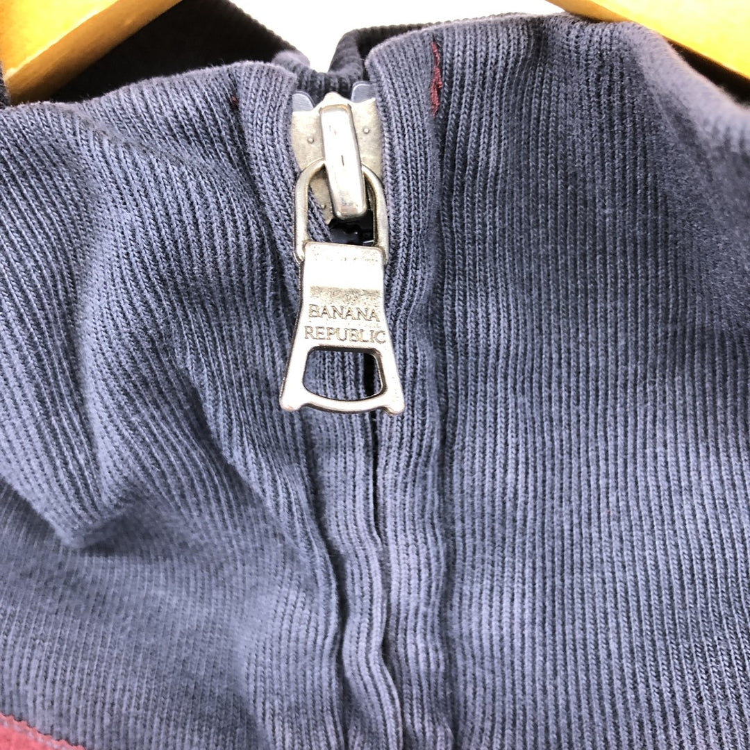 Banana Republic full-zip sweatshirt, men's size XL cotton bordeaux Vintage Second Hand