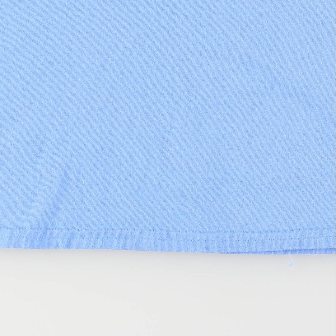 Gildan Message Long Sleeve T-Shirt, Men's Size L cotton Blue type light blue Vintage Second Hand