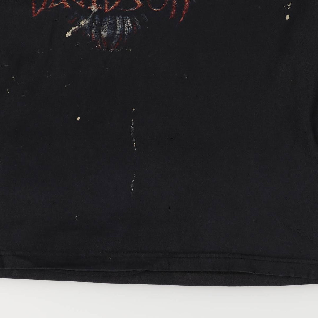 Harley-Davidson Skull Pattern Cut-Off Long Sleeve T-Shirt, Men's Size L unclear black type Vintage Second Hand