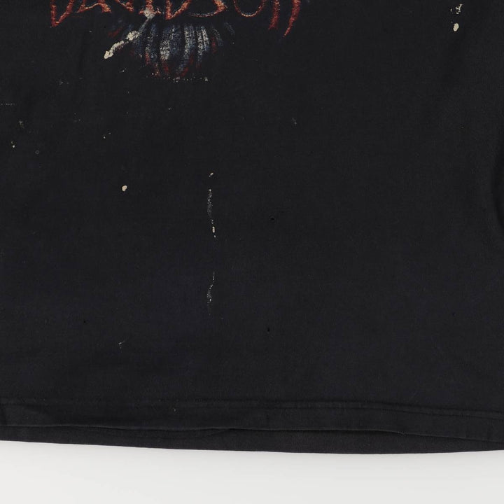 Harley-Davidson Skull Pattern Cut-Off Long Sleeve T-Shirt, Men's Size L unclear black type Vintage Second Hand