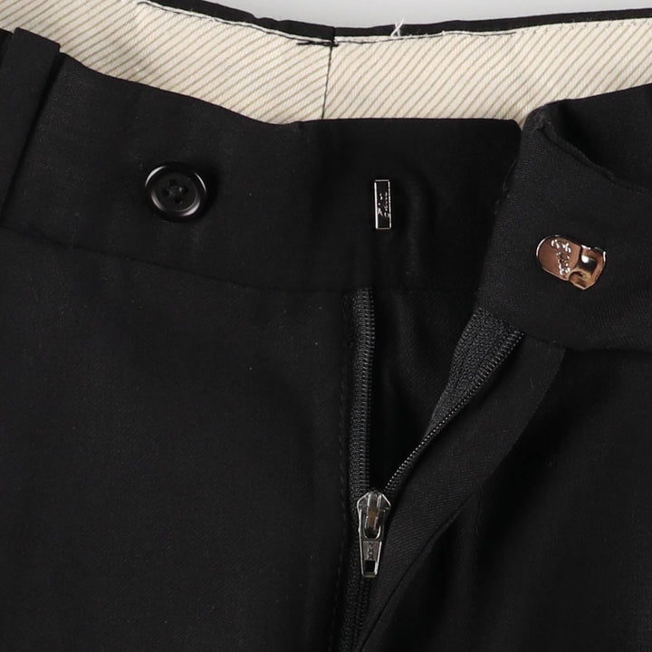 Two-pleat wool slacks, made in Canada, women's size L (w29) wool black type Vintage Second Hand