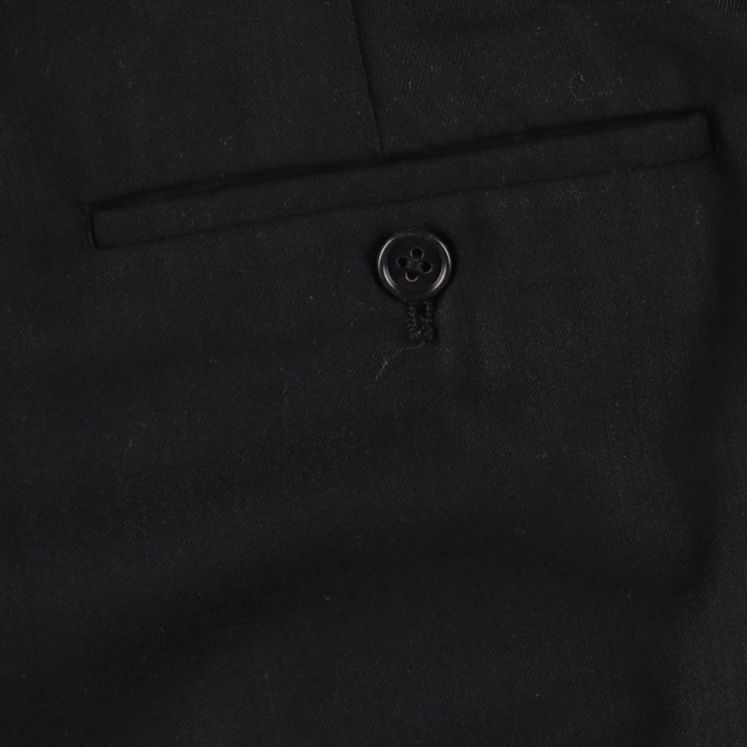 Two-pleat wool slacks, made in Canada, women's size L (w29) wool black type Vintage Second Hand