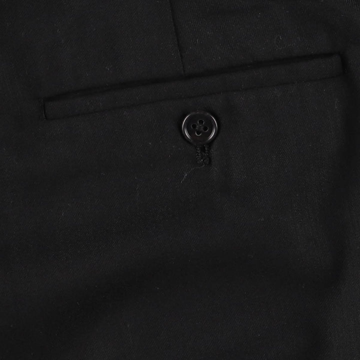 Two-pleat wool slacks, made in Canada, women's size L (w29) wool black type Vintage Second Hand