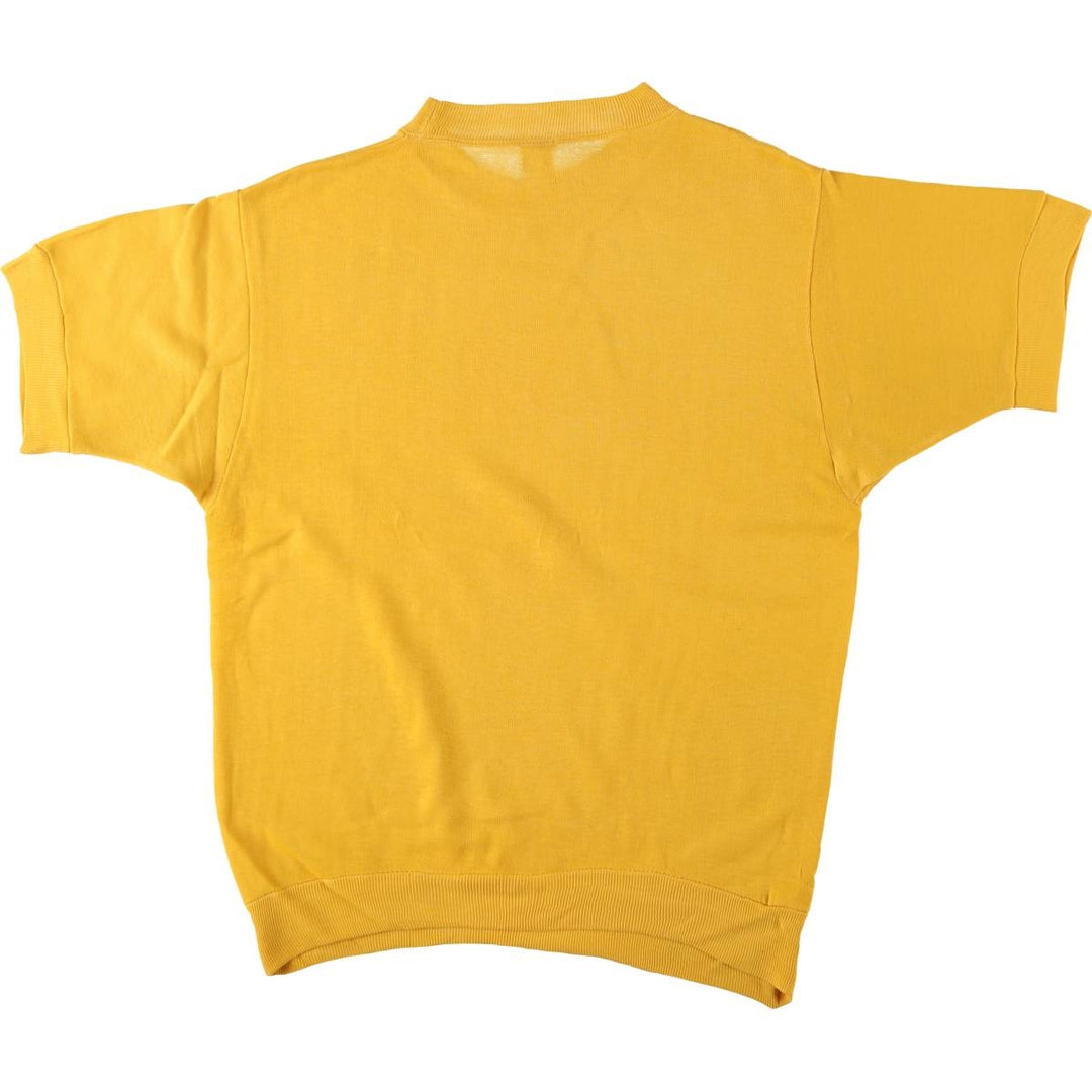 Vintage 1970'S Penney's TOWNCRAFT short-sleeved sweatshirt, size M, women's acrylic yellow type Vintage Second Hand