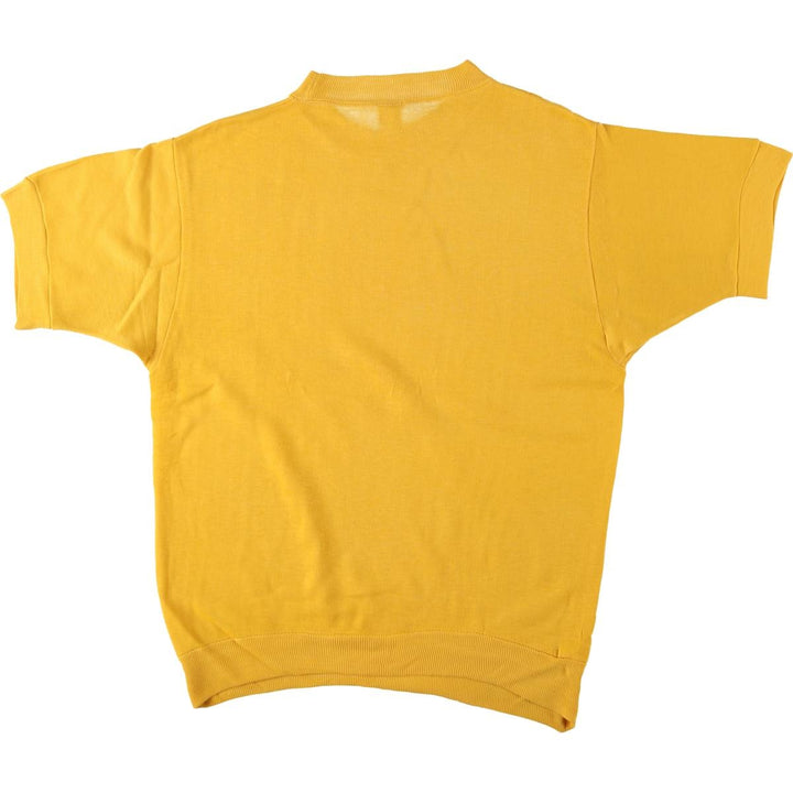 Vintage 1970'S Penney's TOWNCRAFT short-sleeved sweatshirt, size M, women's acrylic yellow type Vintage Second Hand