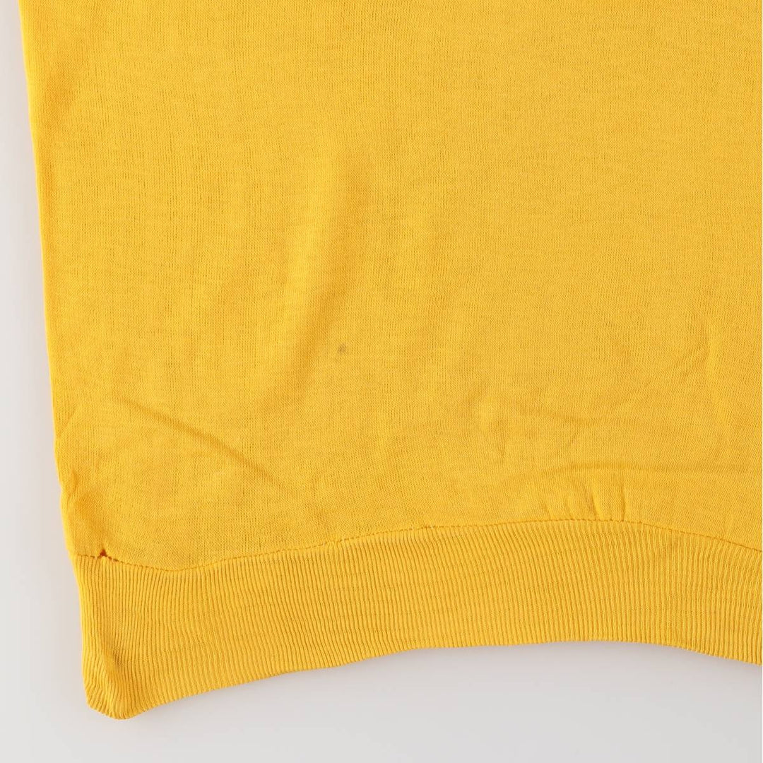 Vintage 1970'S Penney's TOWNCRAFT short-sleeved sweatshirt, size M, women's acrylic yellow type Vintage Second Hand