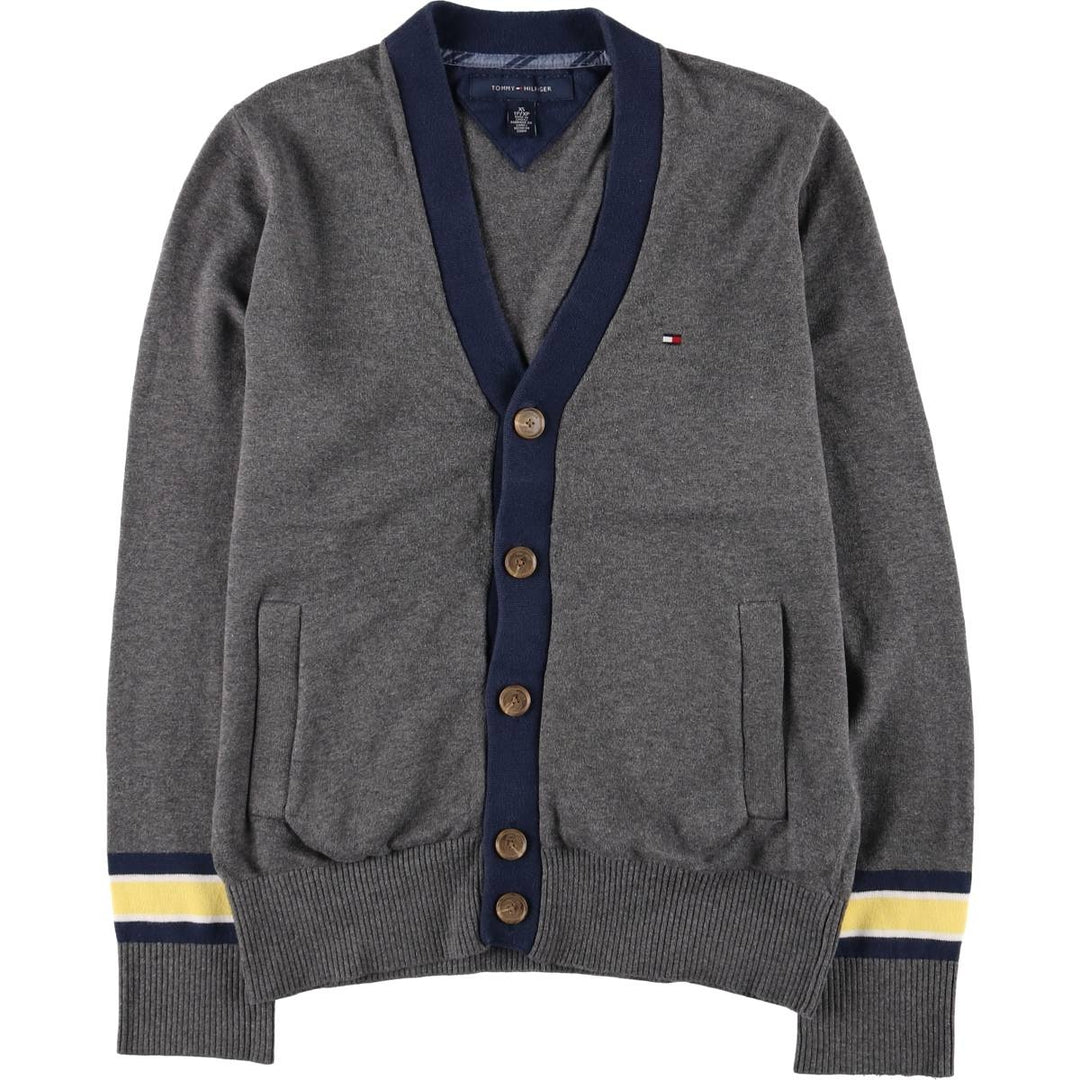 Tommy Hilfiger Cotton Knit Cardigan, Men's Size XS cotton gray type Vintage Second Hand