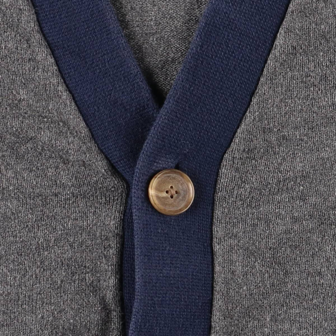 Tommy Hilfiger Cotton Knit Cardigan, Men's Size XS cotton gray type Vintage Second Hand