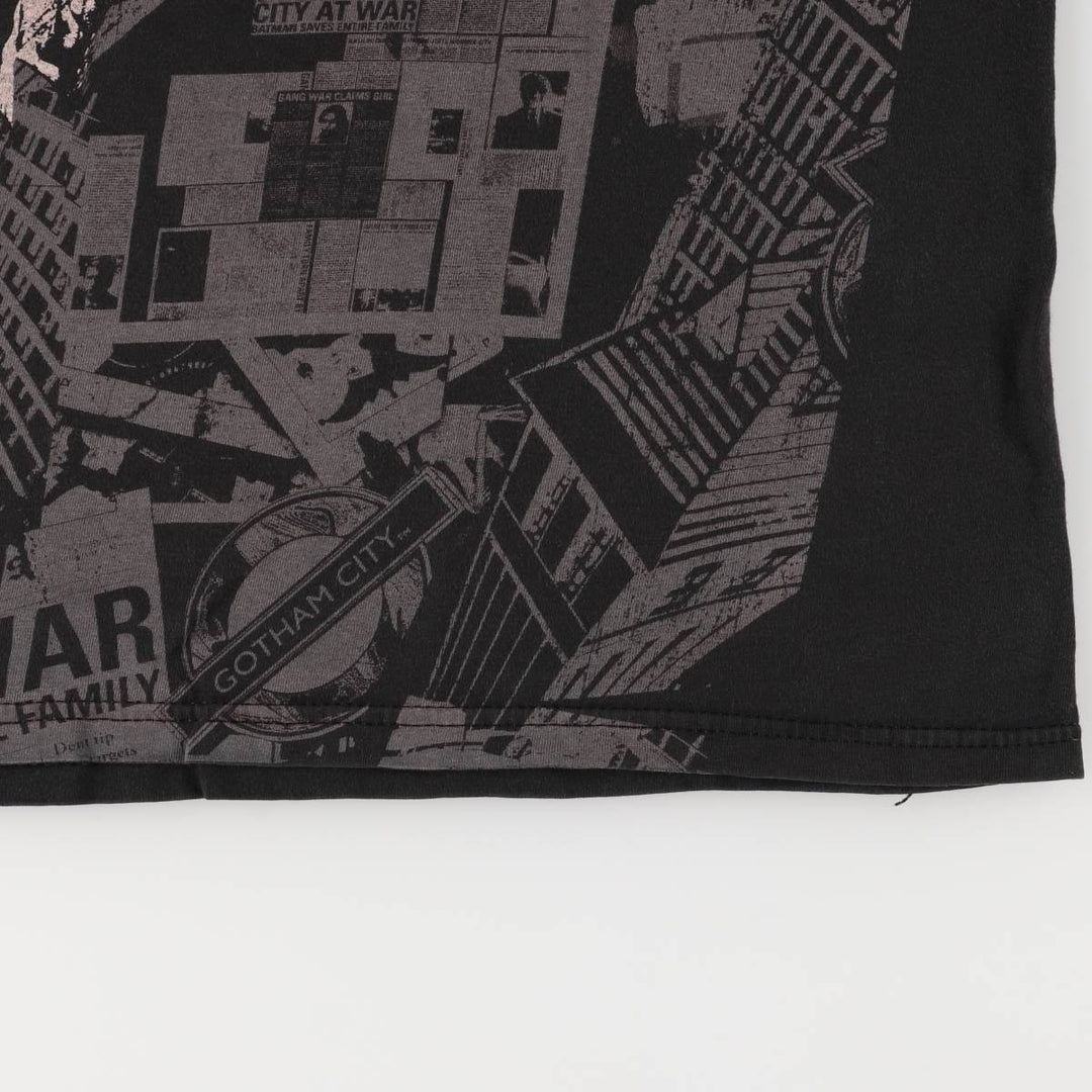 2000'S Batman Joker Dark Knight Large Print Movie T-Shirt Men's XL unclear black type Vintage Second Hand