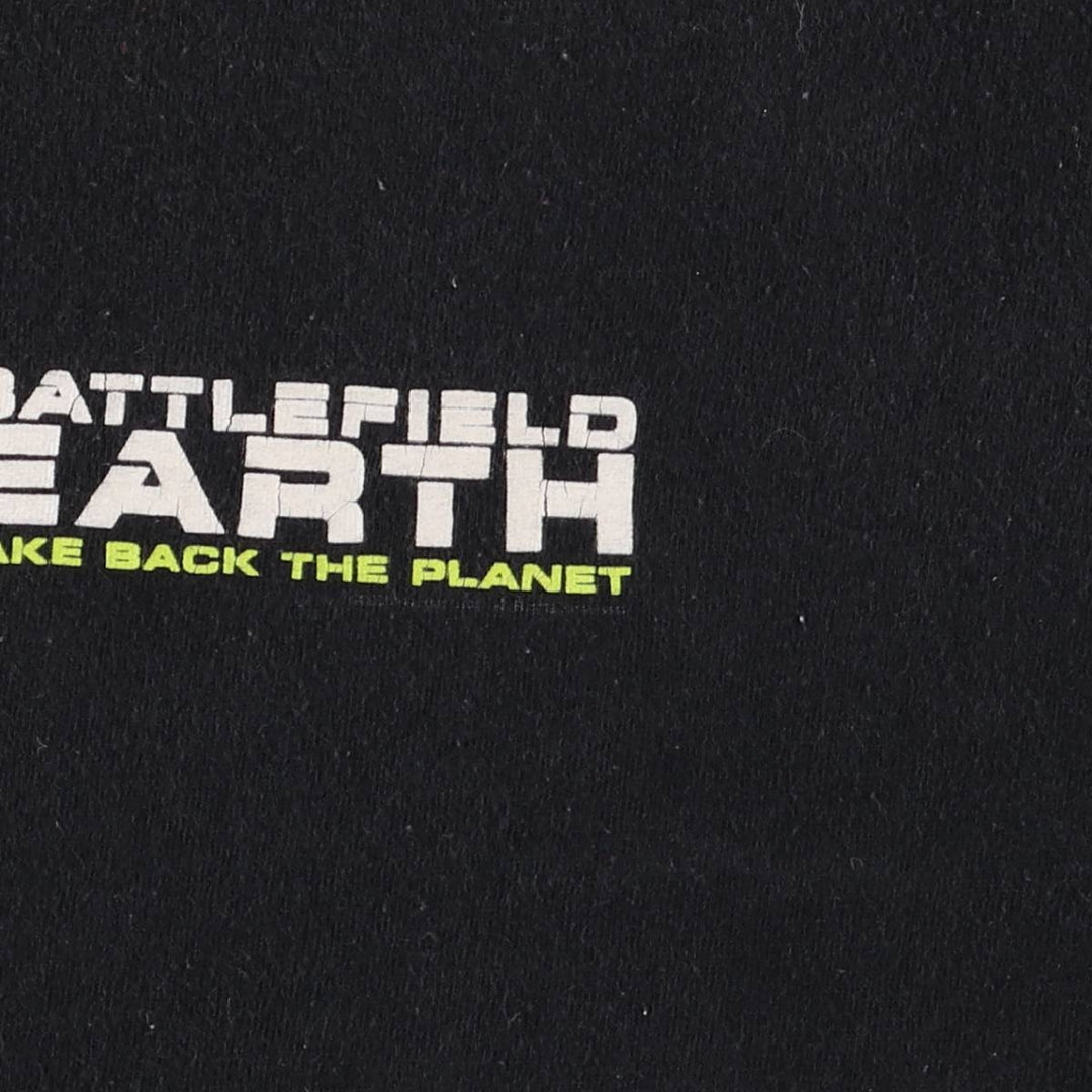 All Sport Events BATTLEFIELD EARTH Battlefield Earth Movie T-Shirt Men's XL cotton black type Vintage Second Hand