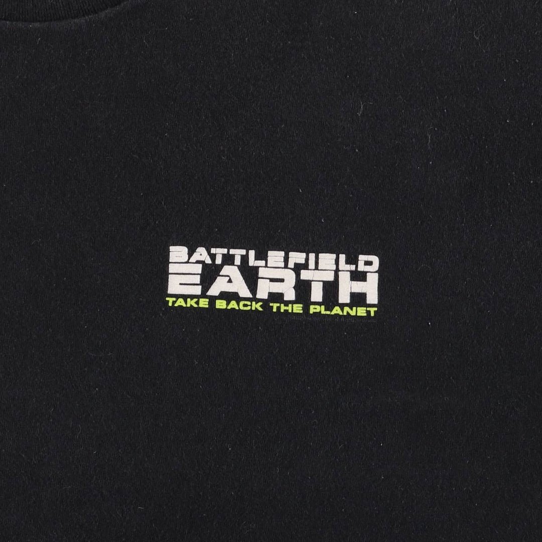 All Sport Events BATTLEFIELD EARTH Battlefield Earth Movie T-Shirt Men's XL cotton black type Vintage Second Hand