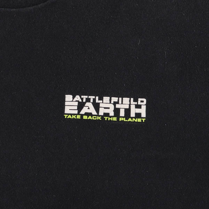All Sport Events BATTLEFIELD EARTH Battlefield Earth Movie T-Shirt Men's XL cotton black type Vintage Second Hand