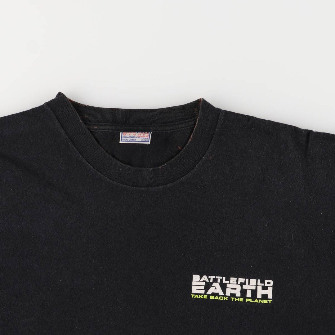 All Sport Events BATTLEFIELD EARTH Battlefield Earth Movie T-Shirt Men's XL cotton black type Vintage Second Hand
