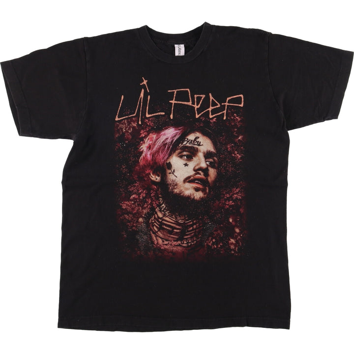 TULTEX LIL PEEP Rap T-Shirt, Men's Size Medium cotton black type Vintage Second Hand
