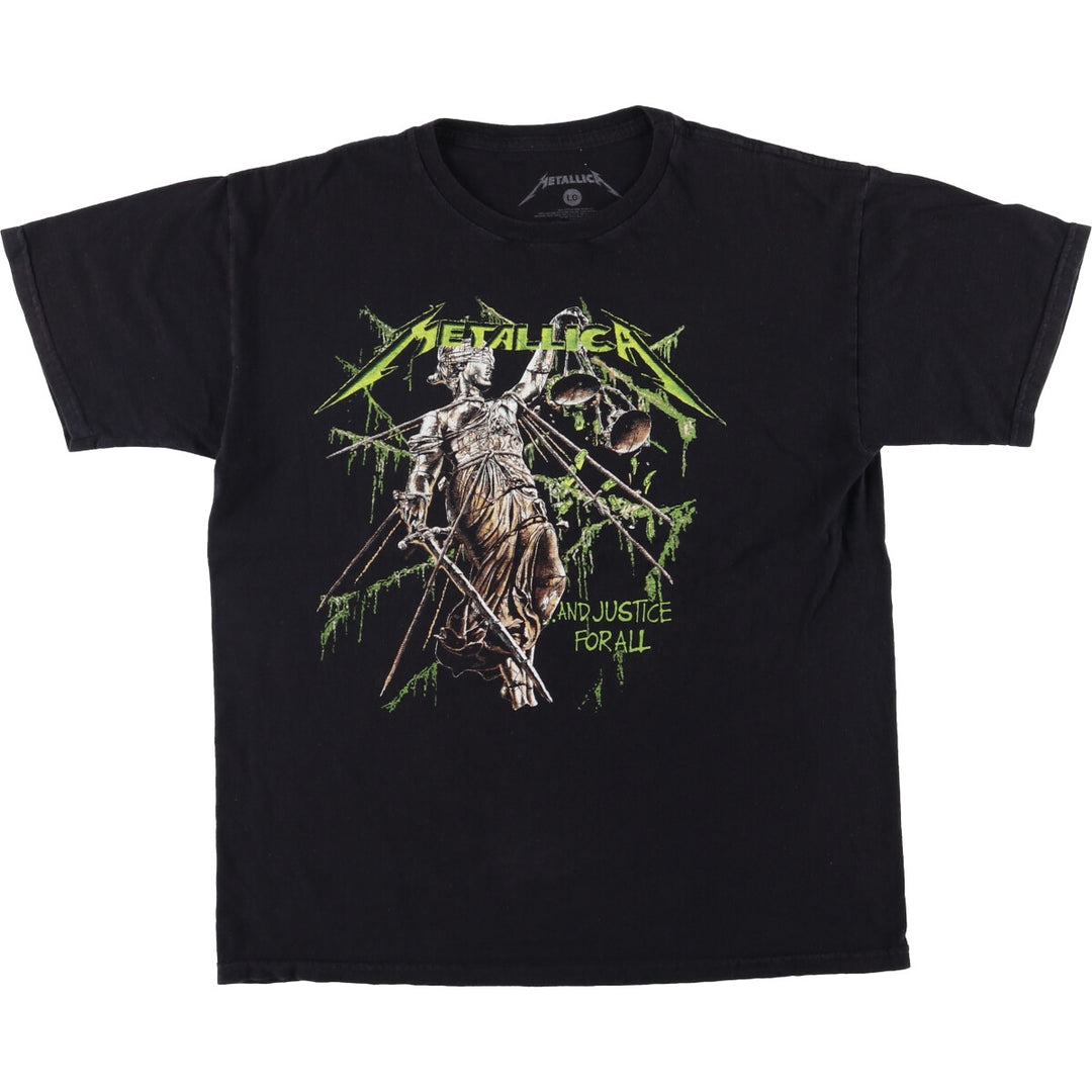 Metallica Metallica Band T-shirt Band T Men's L size cotton black type Vintage Second Hand