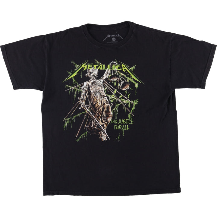 Metallica Metallica Band T-shirt Band T Men's L size cotton black type Vintage Second Hand