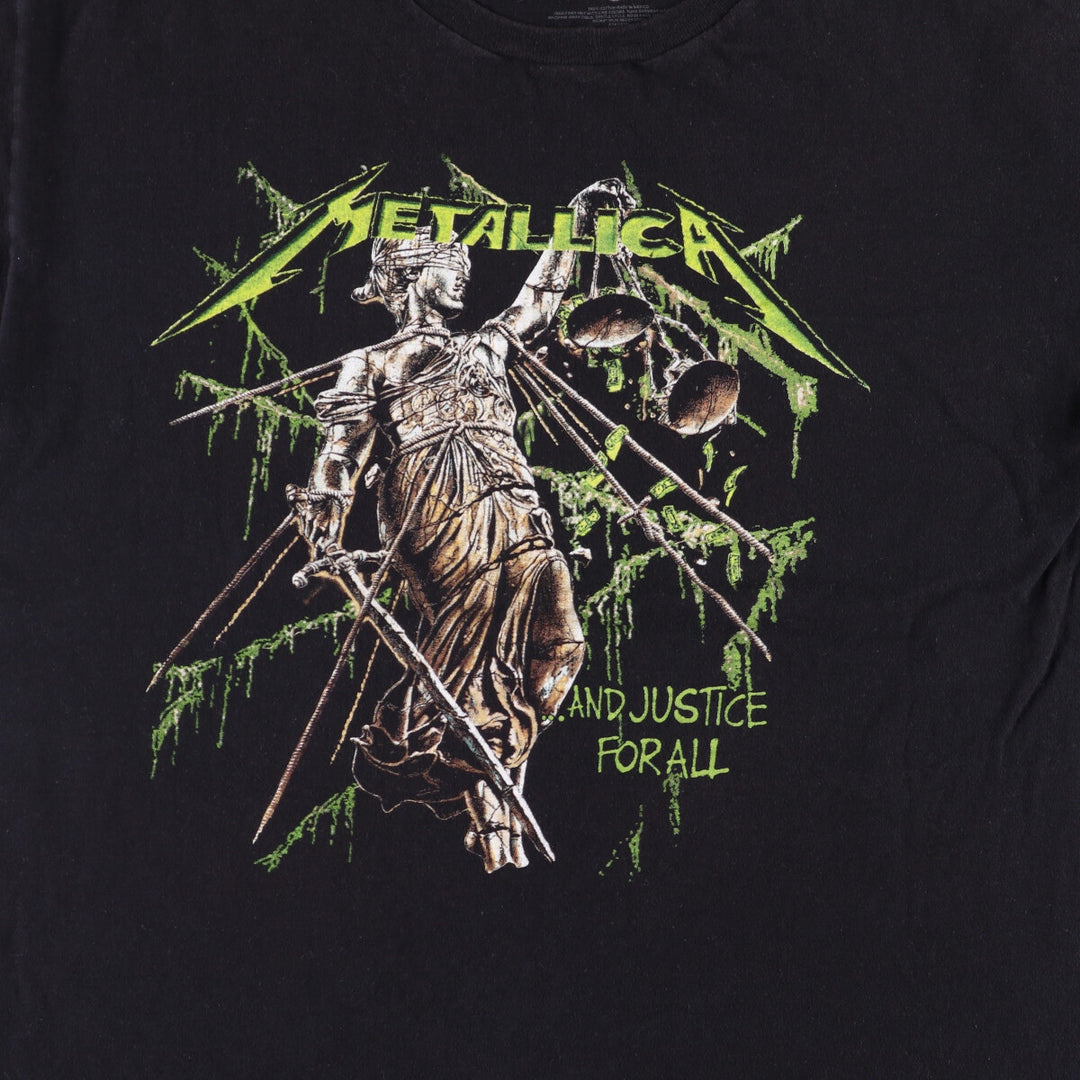 Metallica Metallica Band T-shirt Band T Men's L size cotton black type Vintage Second Hand