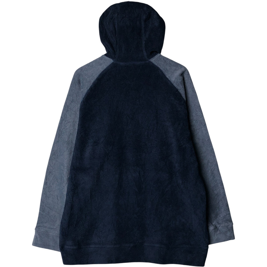 2000'S Nike fleece pullover hoodie, men's size L polyester navy blue type Vintage Second Hand