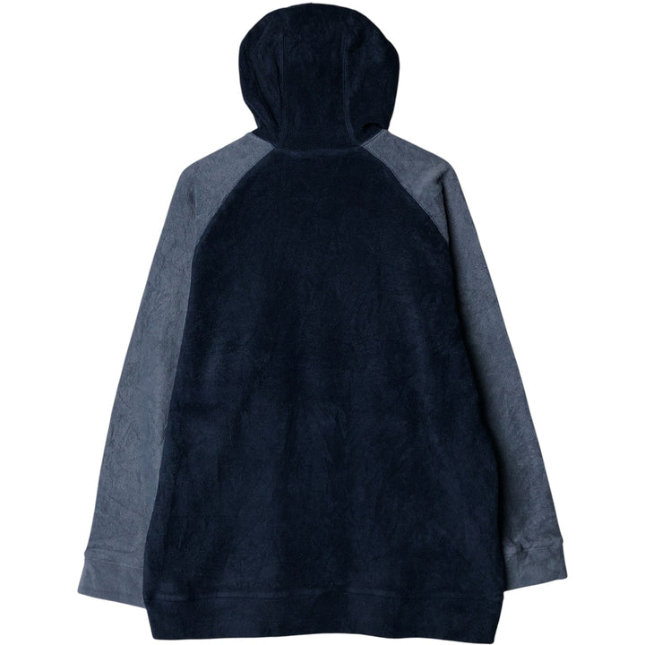 2000'S Nike fleece pullover hoodie, men's size L polyester navy blue type Vintage Second Hand