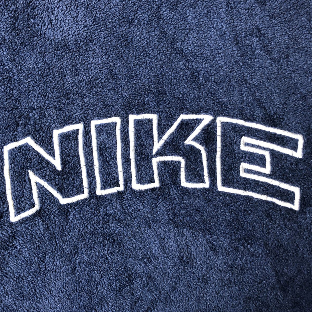 2000'S Nike fleece pullover hoodie, men's size L polyester navy blue type Vintage Second Hand