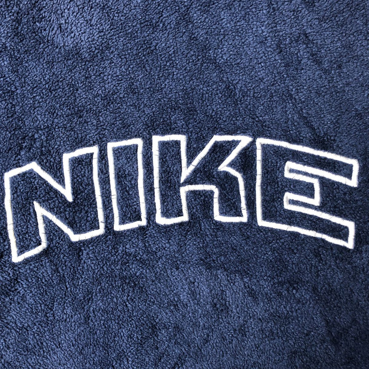 2000'S Nike fleece pullover hoodie, men's size L polyester navy blue type Vintage Second Hand