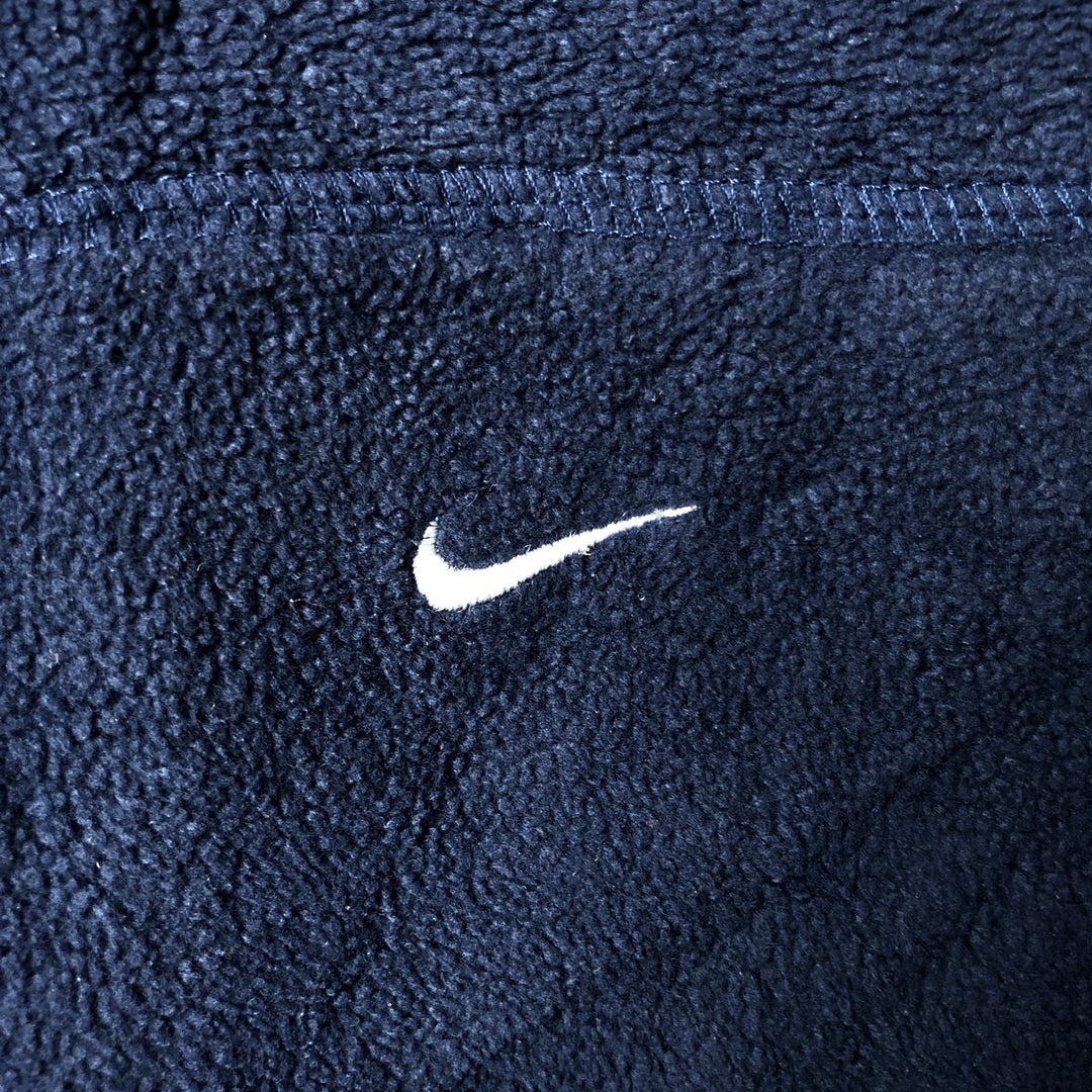 2000'S Nike fleece pullover hoodie, men's size L polyester navy blue type Vintage Second Hand