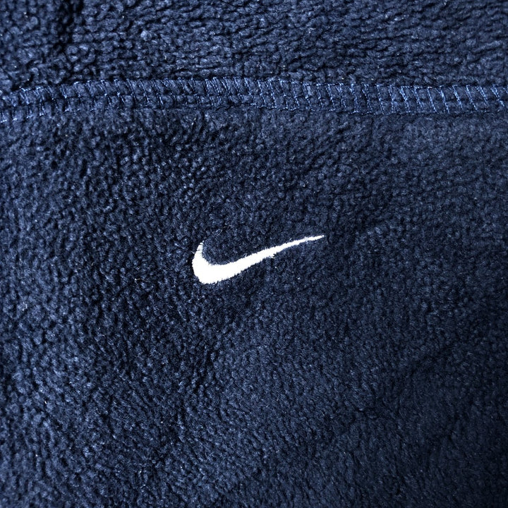 2000'S Nike fleece pullover hoodie, men's size L polyester navy blue type Vintage Second Hand
