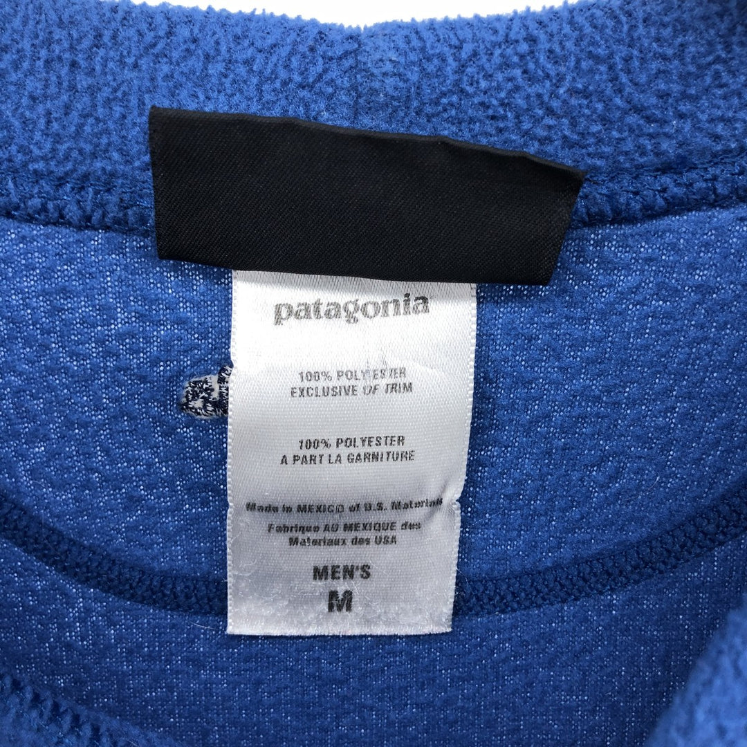 2000'S Patagonia Synchilla fleece top, size M (26204F6), men's polyester blue type Vintage Second Hand