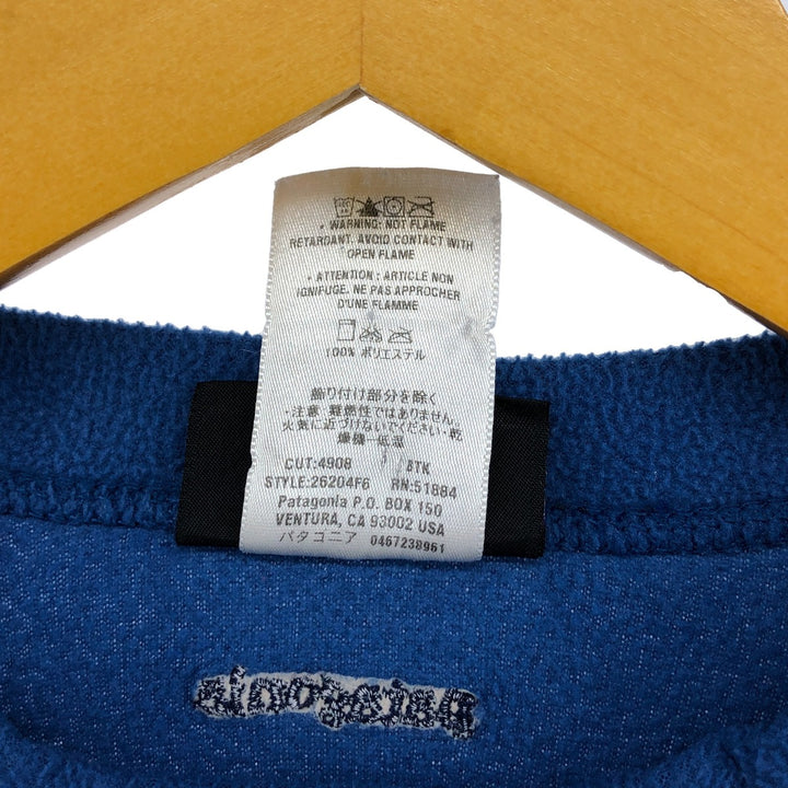 2000'S Patagonia Synchilla fleece top, size M (26204F6), men's polyester blue type Vintage Second Hand