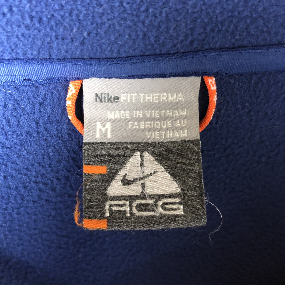 2000'S Nike ACG Fleece Jacket, Men's Size Medium polyester blue type Vintage Second Hand