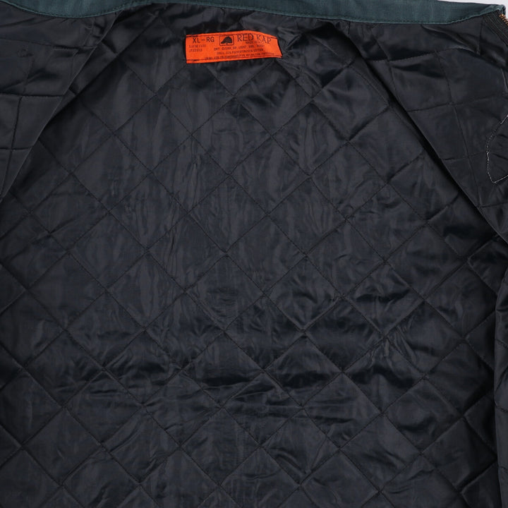 90'S Red Kap Padded Work Jacket, Made in USA, Men's XL, Vintage polyester Khaki type Vintage Second Hand