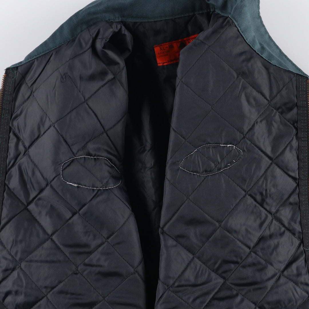 90'S Red Kap Padded Work Jacket, Made in USA, Men's XL, Vintage polyester Khaki type Vintage Second Hand