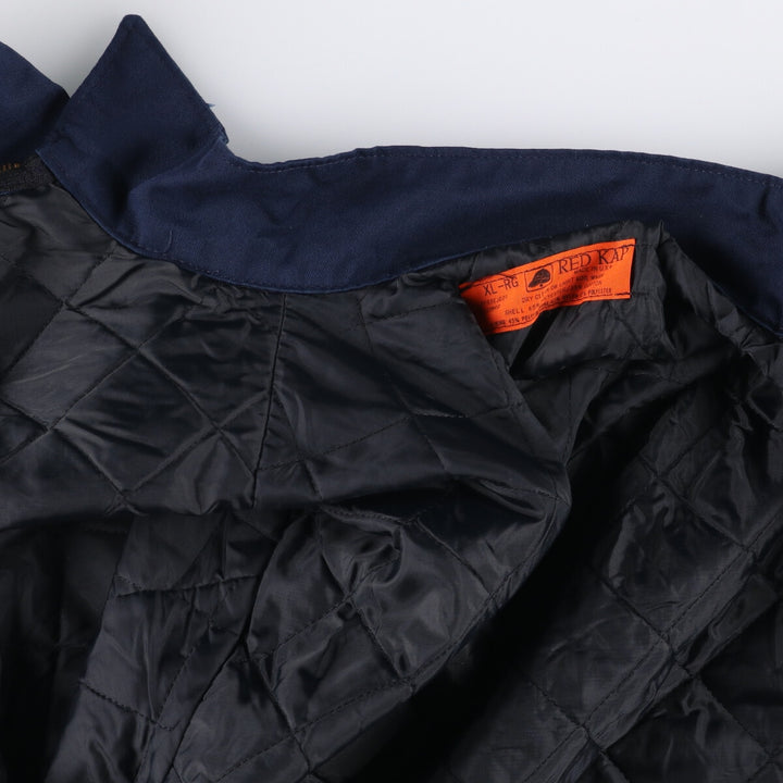 90'S Red Kap Padded Work Jacket, Made in USA, Men's XL, Vintage polyester navy blue type Vintage Second Hand