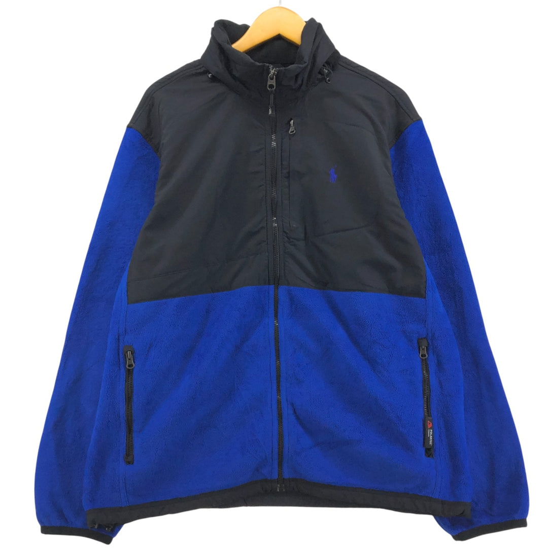 Ralph Lauren POLO by Ralph Lauren fleece jacket, men's size L polyester black type Vintage Second Hand