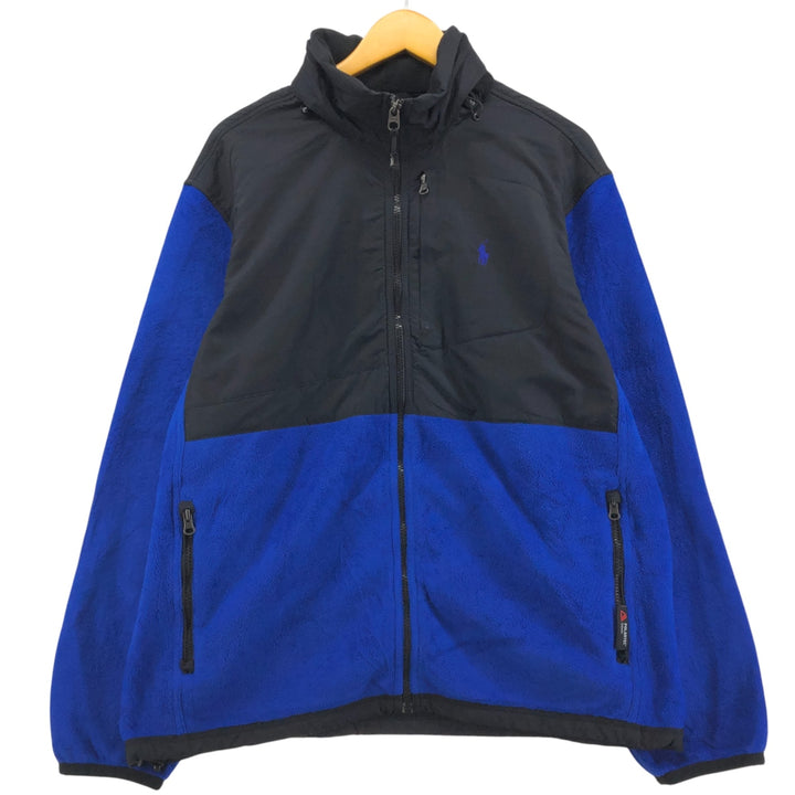 Ralph Lauren POLO by Ralph Lauren fleece jacket, men's size L polyester black type Vintage Second Hand