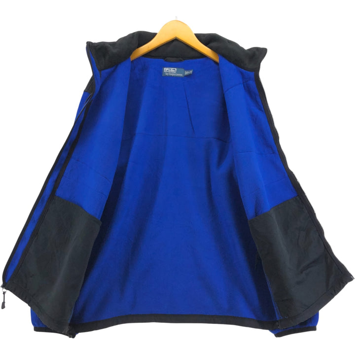 Ralph Lauren POLO by Ralph Lauren fleece jacket, men's size L polyester black type Vintage Second Hand