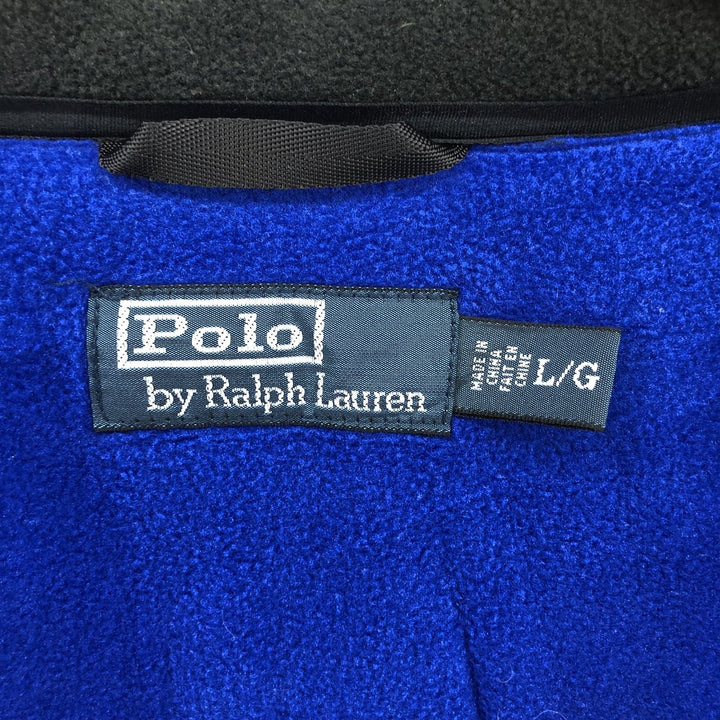Ralph Lauren POLO by Ralph Lauren fleece jacket, men's size L polyester black type Vintage Second Hand