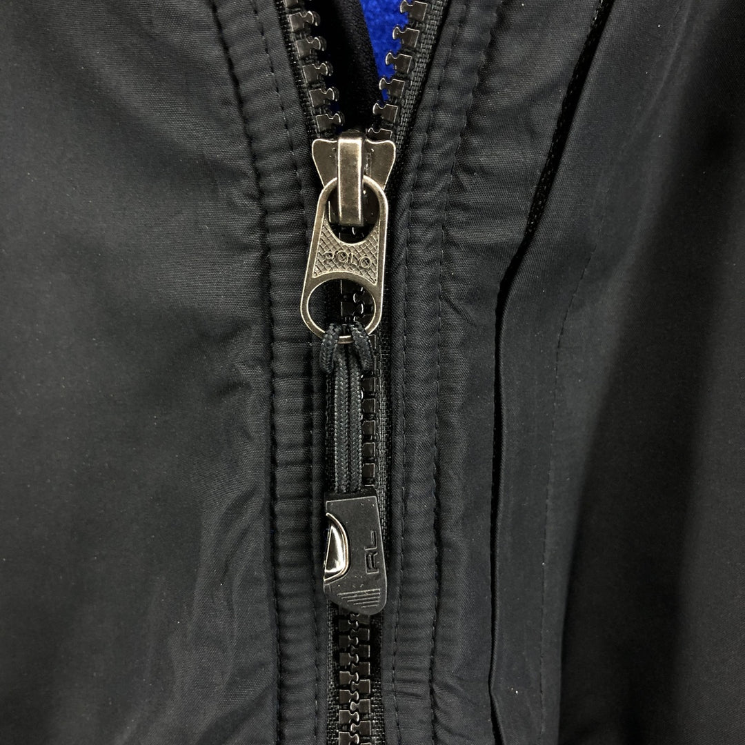 Ralph Lauren POLO by Ralph Lauren fleece jacket, men's size L polyester black type Vintage Second Hand