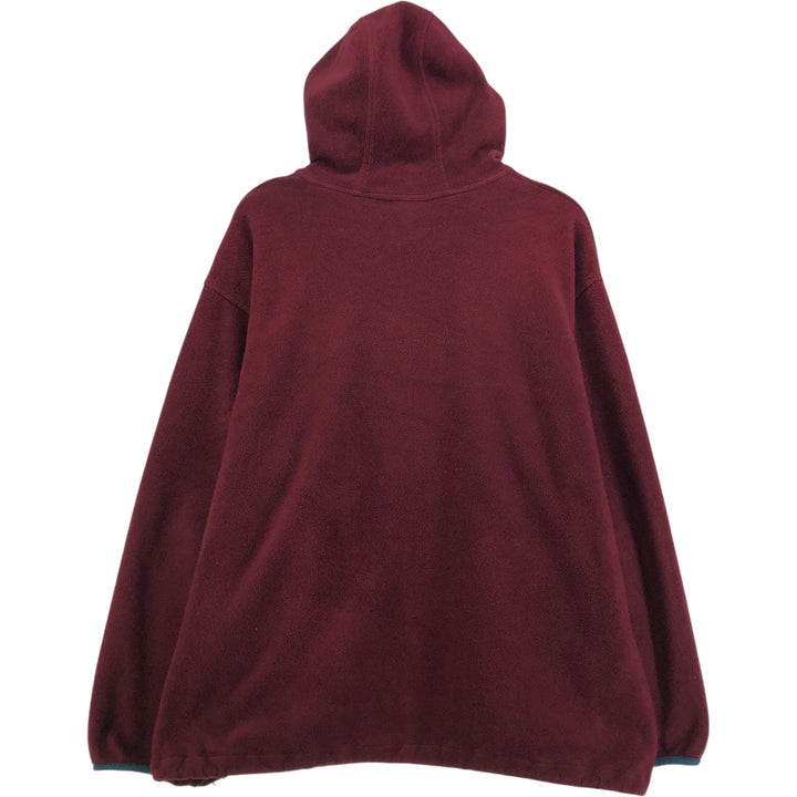 Vintage 70s-80'S LL Bean fleece full-zip hoodie, men's size XL unclear burgundy type Vintage Second Hand