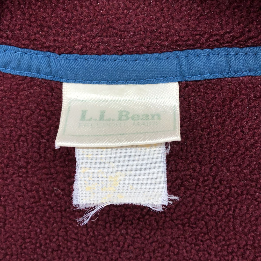 Vintage 70s-80'S LL Bean fleece full-zip hoodie, men's size XL unclear burgundy type Vintage Second Hand