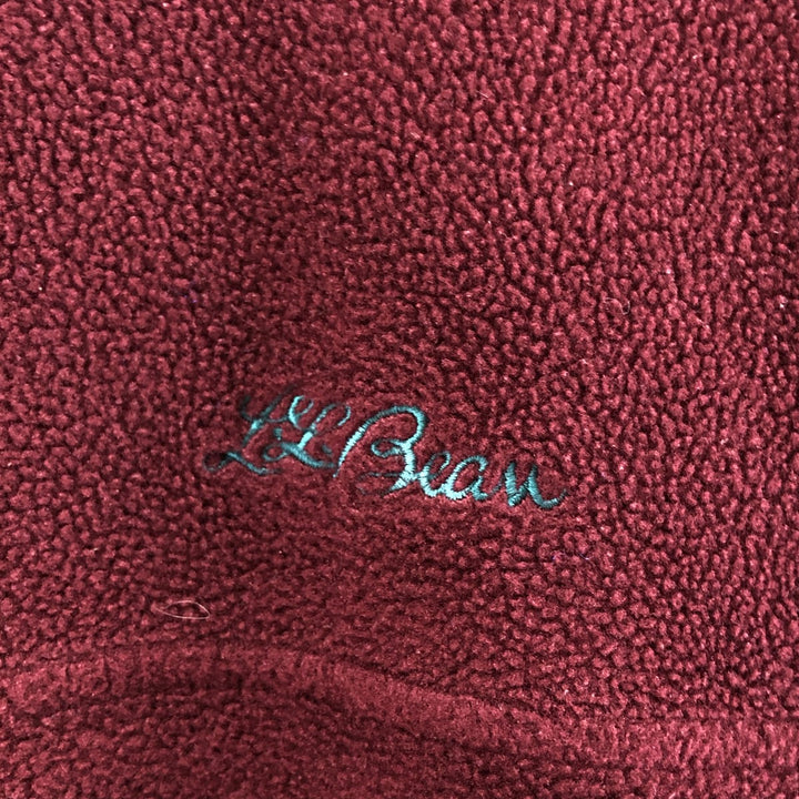 Vintage 70s-80'S LL Bean fleece full-zip hoodie, men's size XL unclear burgundy type Vintage Second Hand