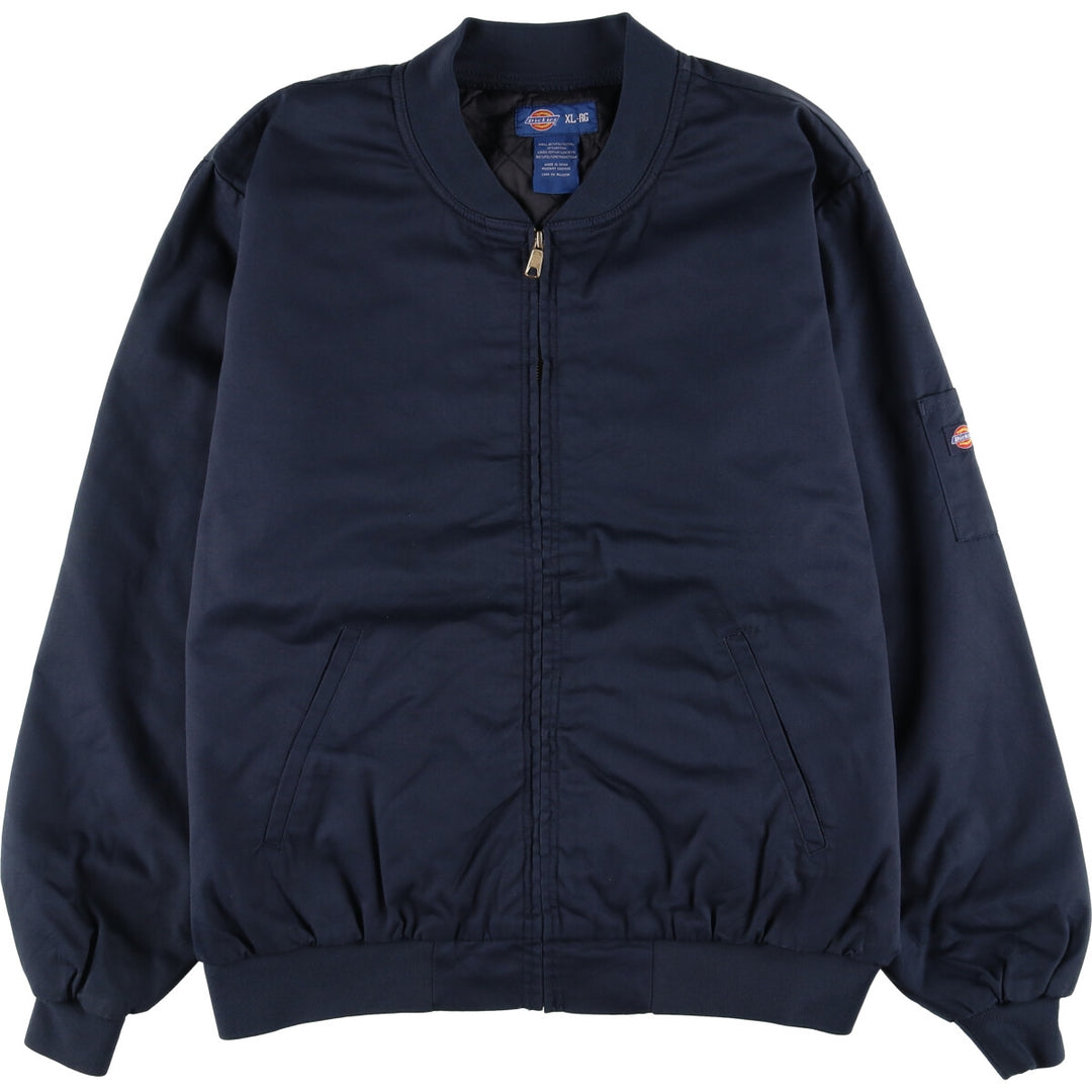 Dickies padded work jacket, men's size XL polyester navy blue type Vintage Second Hand