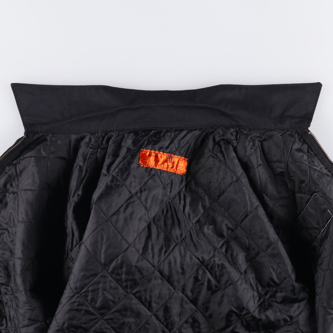 Red kap padded work jacket, men's size M polyester black type Vintage Second Hand