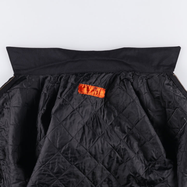 Red kap padded work jacket, men's size M polyester black type Vintage Second Hand