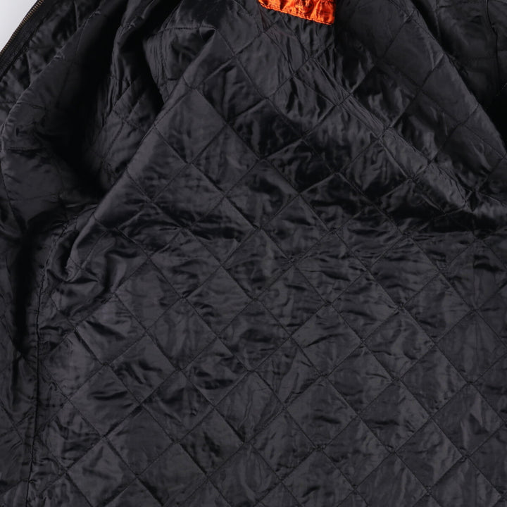 Red kap padded work jacket, men's size M polyester black type Vintage Second Hand