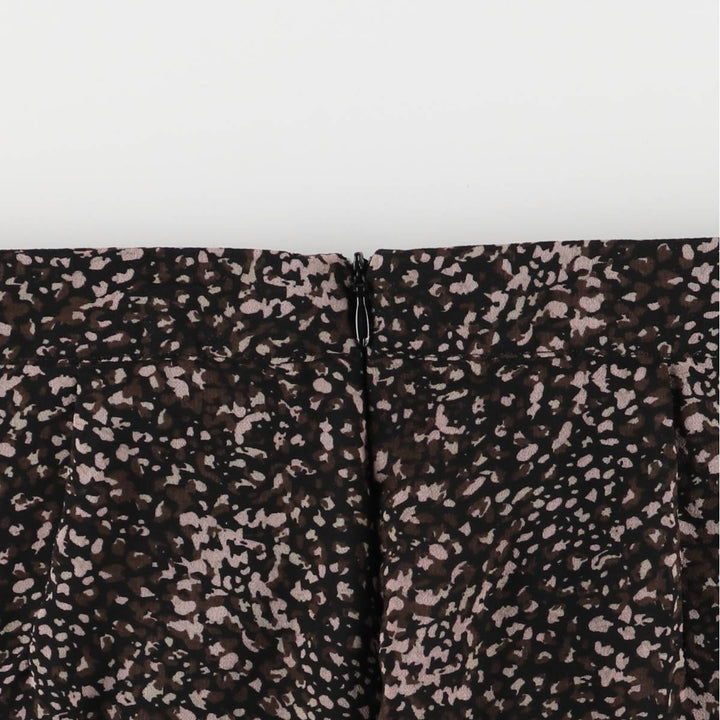 MOHITO All-Over Print Midi-Length Tiered Skirt, Women's Size L polyester black type Vintage Second Hand