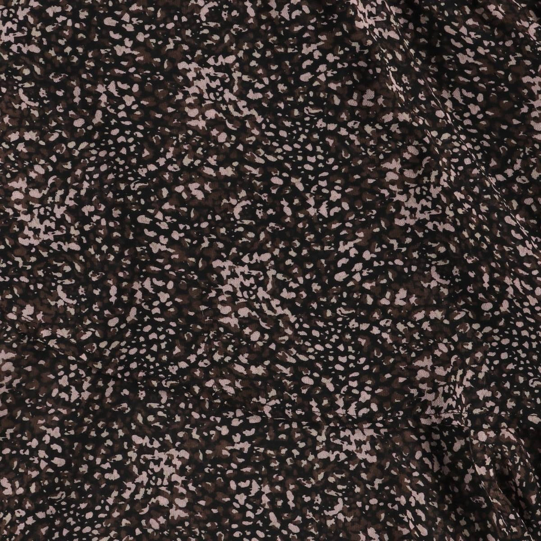 MOHITO All-Over Print Midi-Length Tiered Skirt, Women's Size L polyester black type Vintage Second Hand